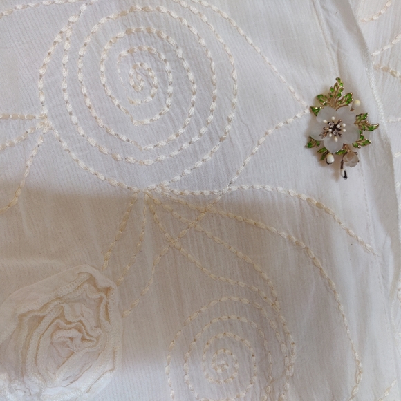 Manan Light Cotton Summer Roses Jacket - Picture 2 of 10